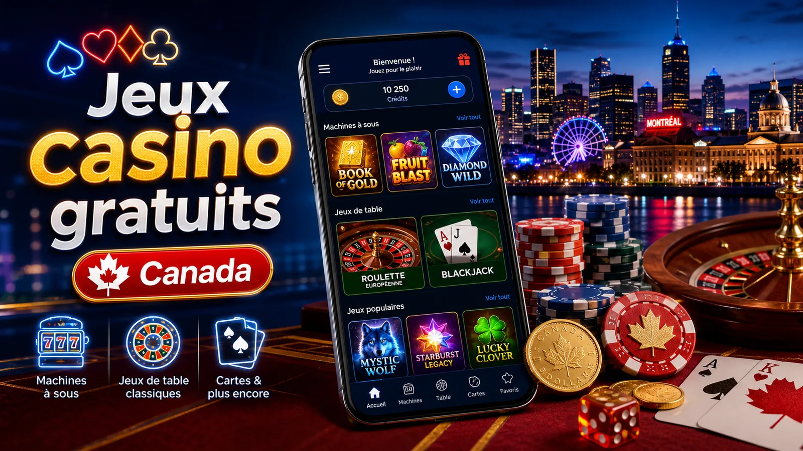 Application Jeux Casino Gratuits content banner